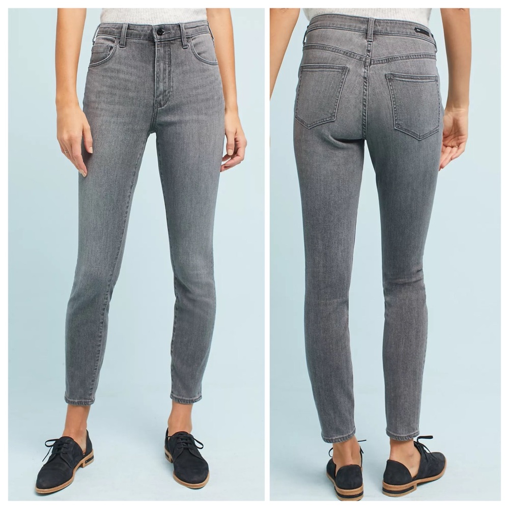 Pilcro & The Letterpress Anthropologie High Rise Skinny Jeans in Grey Size 26